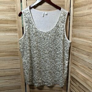 Sequin shell/tank champagne color